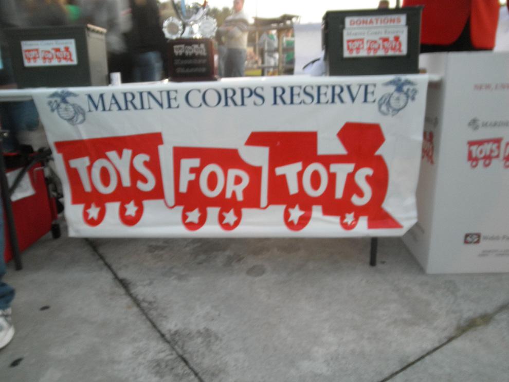 Toys for Tots was started in 1947 when a Majors wife gave him a Raggedy Ann doll. He was told to find it a good home but ended up creating the charity. This logo was designed by Walt Disney, who the Major worked for at the time. 