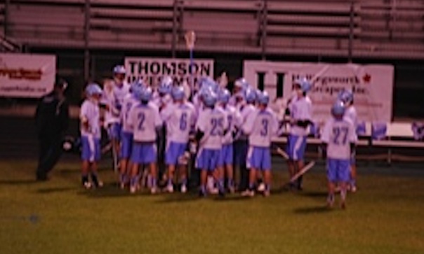 The Panthers huddle up, talking over the game plan before their win against Northgate Friday night. 