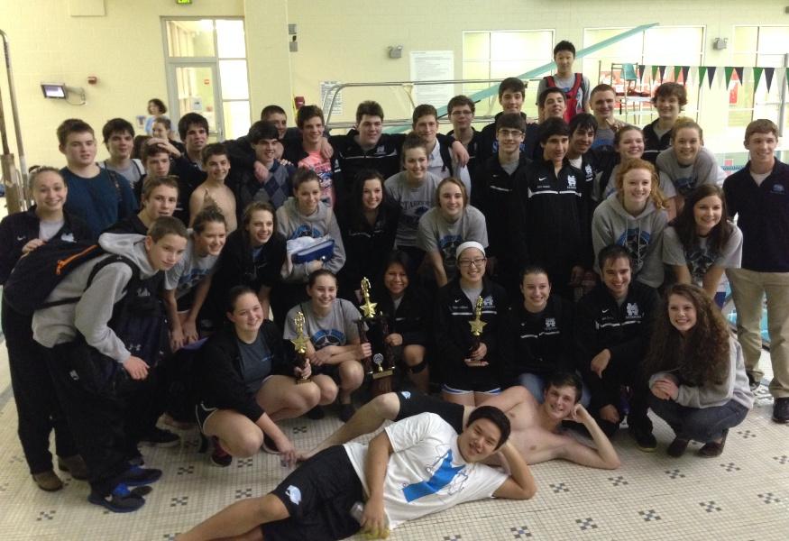 The Panther swimmers are all smiles after winning the county meet for the 14th consecutive year.