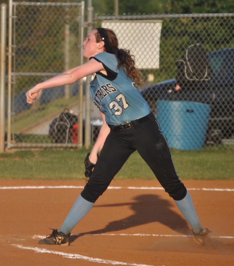 Against+McIntosh%2C+junior+Alysen+Febrey+pitched+six+innings%2C+giving+up+three+hits%2C+as+the+Lady+Panthers+won+9-1.+