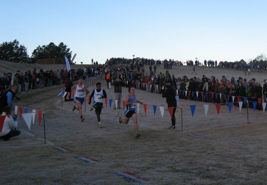 The very last race of his high school career, senior Josh Warren runs as fast as he possibly can to place in the top twenty. 