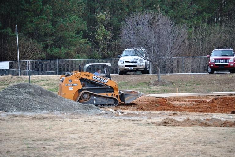 Construction on the golf cart parking lot began on Dec. 2. 