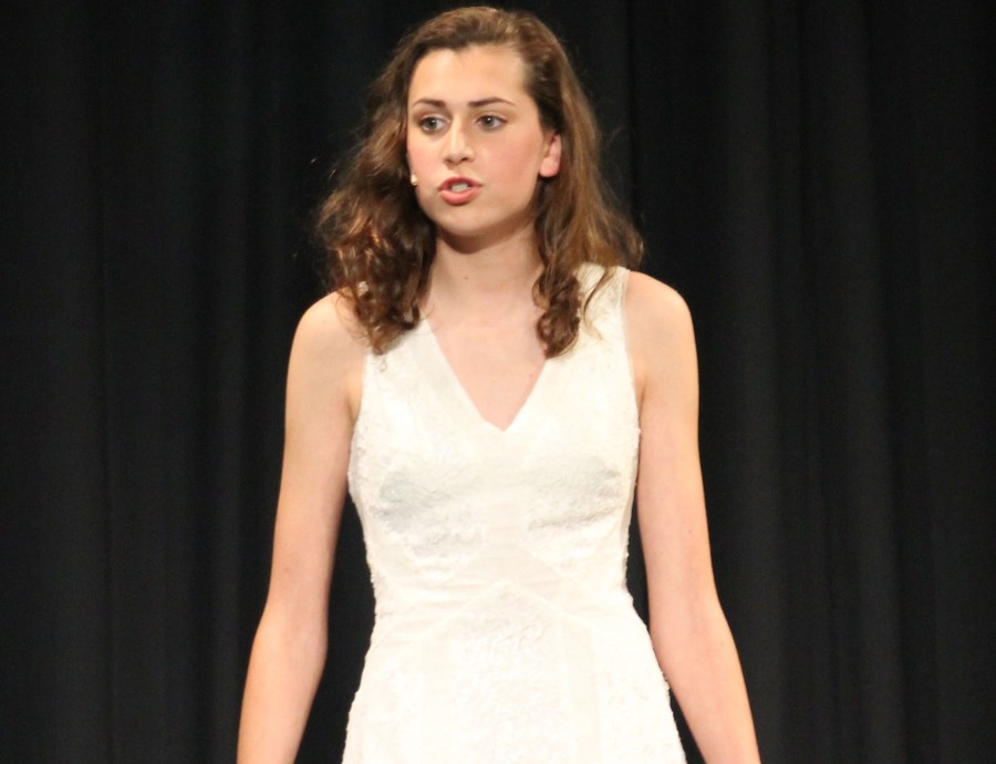 Freshman Jo Dearmans  performance of  “For Good” from “Wicked” captured and held the attention of all of the audience members.  
