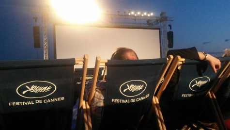 Starr’s Mill alumna Anne Rentz waits to watch a film being screened at the Cannes Film Festival.