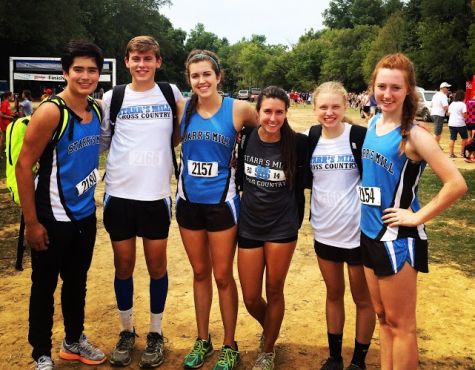 Starr’s Mill cross country runners Will Dearman, Sarah Phinney, Dori Turnier, Sammy Herr, Abi Dickinson, and Taylor Nelson Aug. 29 at the Providence Invitational in Chartlotte, N.C.