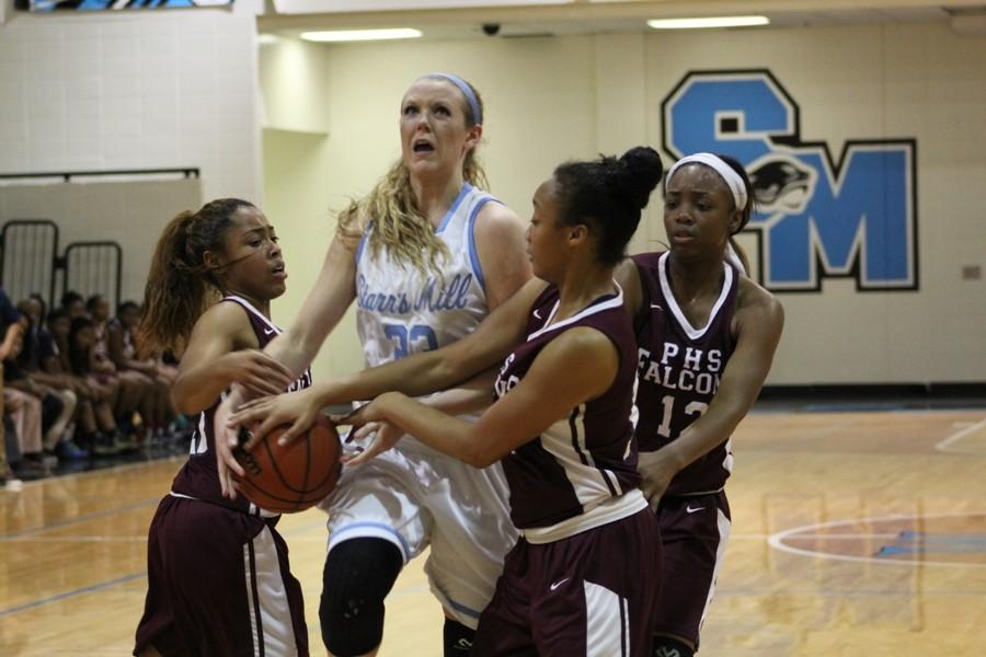 Nov. 17, 2015 - The varsity girls basketball team plays its second game of the season against Pebblebrook at Starr’s Mill. The Panthers won 44-32. The next game is at home against Drew at 6 p.m. on Dec. 1. 