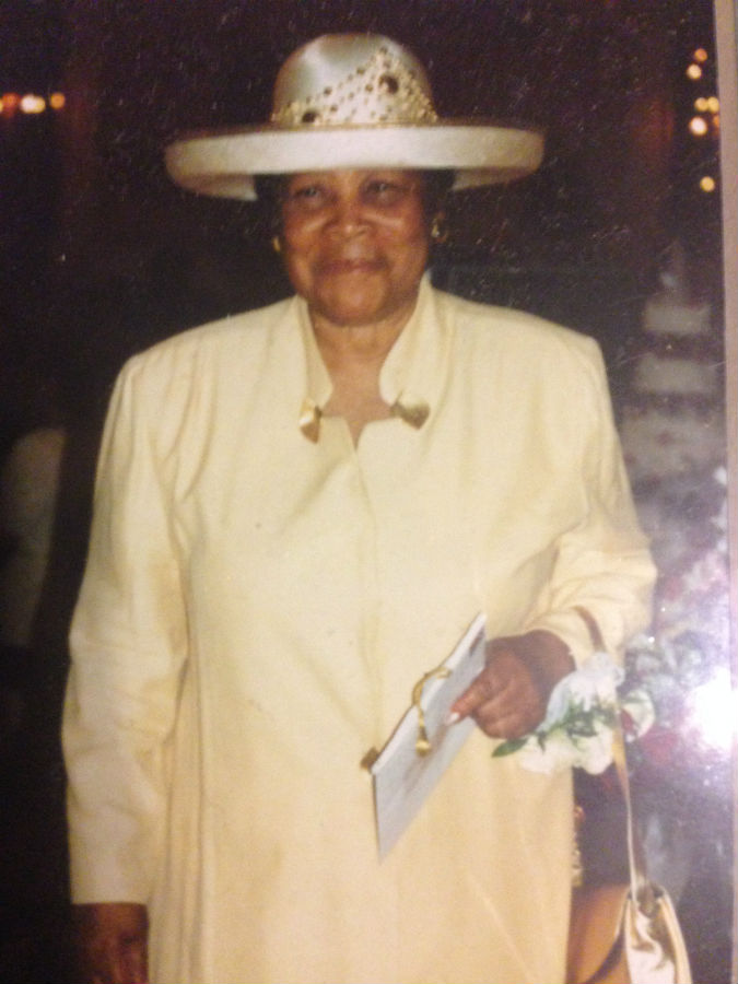 Jacob’s great grandmother Lucille Lee is pictured at her granddaughter Salika Just-Buddy Michele’s wedding.