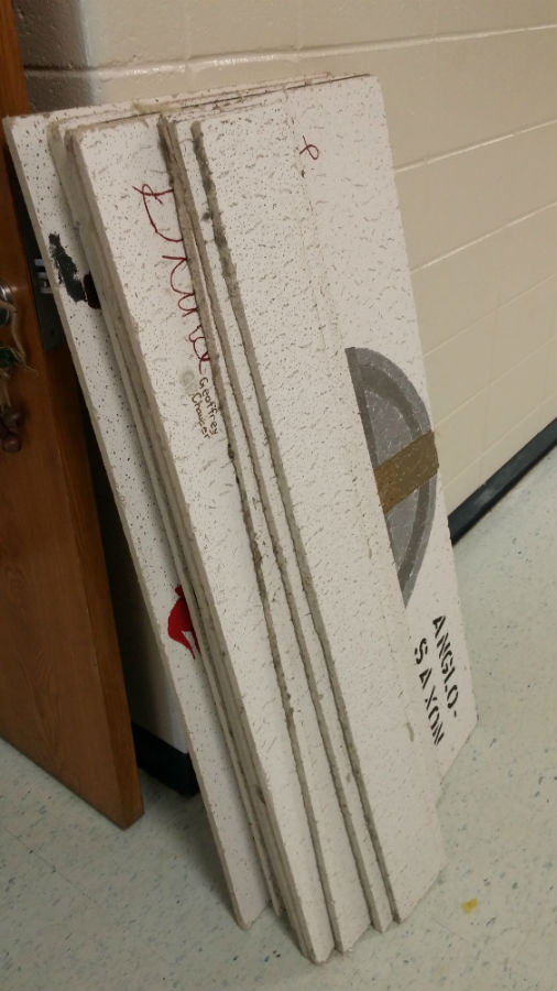 Fayette County Board of Education maintenance workers replaced some ceiling tiles from room 727 after “reports of an odor from those ceiling tiles,” according to principal Allen Leonard. Special education teachers Jodi Morrow and Mary Lehman had to vacate the room, and the workers placed the infected tiles in the hallway next to English teacher Lela Crowder’s room on Feb. 10.