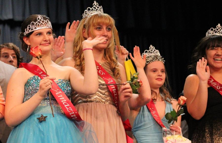 At the end of the pageant, all girls are given tiaras and the title of “Miss Amazing.” The Peers are Linking Students club pageant gave students with special needs a moment to shine on stage.