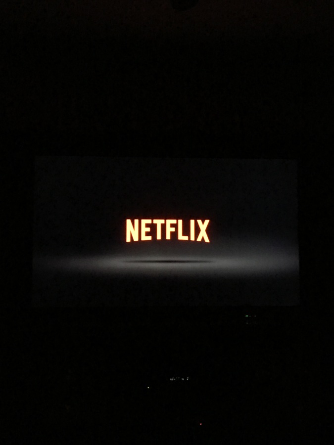 Junior Caitlyn Patterson streams Netflix on a 74” TV for a relaxing Friday night. Netflix is an internet-based television platform available for people to binge-watch their favorite shows and movies for $7.99 a month.