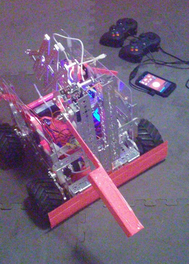Sophomores Brittany Clarke and her teammate Madison Kenney build and program a robot that they use to compete in an annual robotics competition. They deck it out in pink and match their outfits to the robot on competition day. “I like going to the competitions because they are just so much fun, and you learn a lot,” Clarke said.