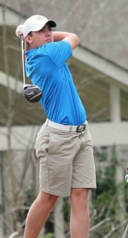 Junior golfer hits a tee shot during a season tournament vs Ola last season. The golf team will be looking to improve on last season’s 3rd place finish in region 4-AAAAA. 