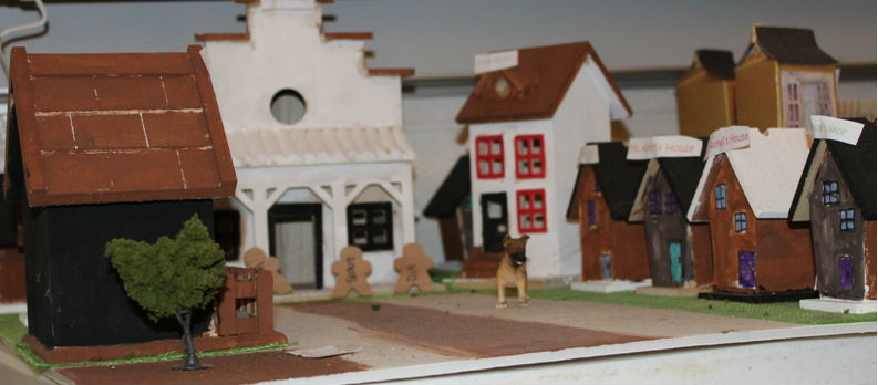 English teacher Juliana Wright displays projects in her classroom from her freshman English class. Students were assigned to depict a scene from Harper Lee’s “To Kill a Mockingbird,” and this project recreates the setting of the novel.