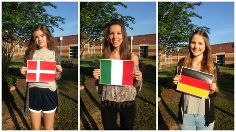 Three foreign exchange students enjoy their last few weeks at Starr’s Mill and proudly display up flags from their native country. These students arrived last summer to immerse themselves in American high school culture.