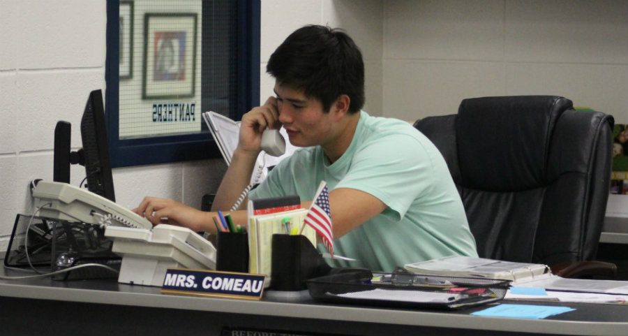 Student interns assist the guidance counselors with answering the phone, transferring calls and call students to the guidance office. “It’s fun to see how everything works in guidance,” guidance intern senior Taylor Nelson said.