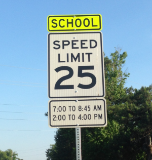 School zone speed limit sign by Starr’s Mill provides the hours the 25 mph speed limit is to be followed to enforce optimal safety. “I believe that schools are safer now due to heightened school security, increased communication, increased awareness, emergency crisis plans, and bullying prevention programs,” assistant principal David McBride said.