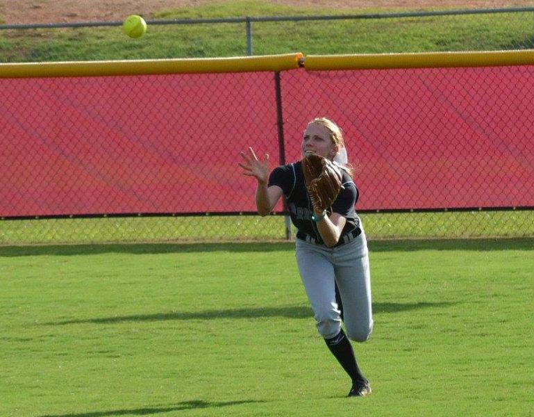 Aug. 15, 2016 - A Panther outfielder prepares to catch a Union Grove pop fly. The Panthers lost their first game of the season to Union Grove 12-4.