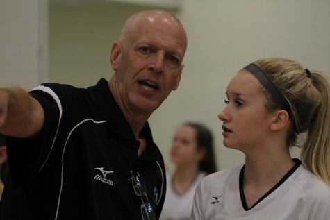 Coach Mark Decourcy gives one of his players instructions. The Lady Panthers were undefeated against Sandy Creek, Our Lady of Mercy, and Troup on Sep. 9, with a victorious scoreline 2-0 in each match.