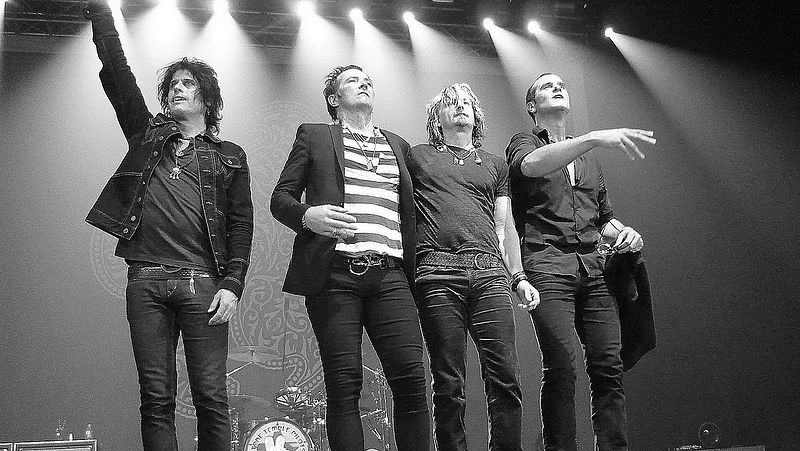 Scott Weiland (second from the left) poses with the rest of the band members from Stone Temple Pilots after a show. Weiland published his memoir in 2011 after seemingly fixing many of his personal problems only to die from a drug overdose on Dec. 5, 2015. 