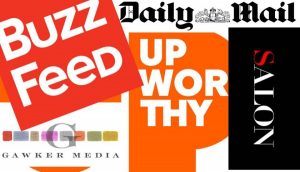 Websites such as Buzzfeed and Upworthy produce clickbait articles for the sole purpose of generating ad revenue through sensationalized titles and topics. These articles ignore the tenets of journalism for the sake of making a profit.