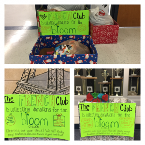 Starr’s Mill’s French club, Le Cercle Français, participates in The Bloom Closet charity organization for the third year in a row. There are three clothing donation collection boxes placed around the school: one by the attendance office, another in front of French room 656, and the third in the Starr’s Mill front office. Donations began on Nov. 28 and ends on Dec. 16.