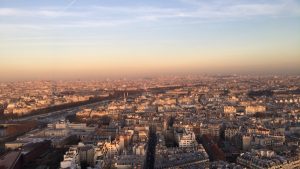 Senior Devin Fourqurean took this picture while she admired the view from the top of the Eiffel Tower. “It was really cool to see Paris from that high up, especially because you cant see the edge of Paris. It just makes you realize just how big and gorgeous [the city] is,” Fourqurean said. 