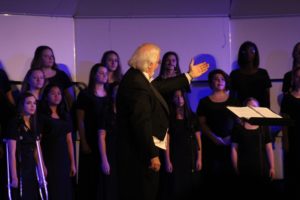 Dec. 6, 2016 - Chorus director Dr. John Odom conducts the chorus during their Christmas performance. 