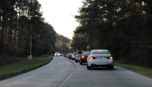 Traffic on Redwine Road has become a safety issue for anyone trying to travel to the Mill via golf cart. The Fayette County Board of Commissioners are considering ways to fix this dangerous congestion. 
