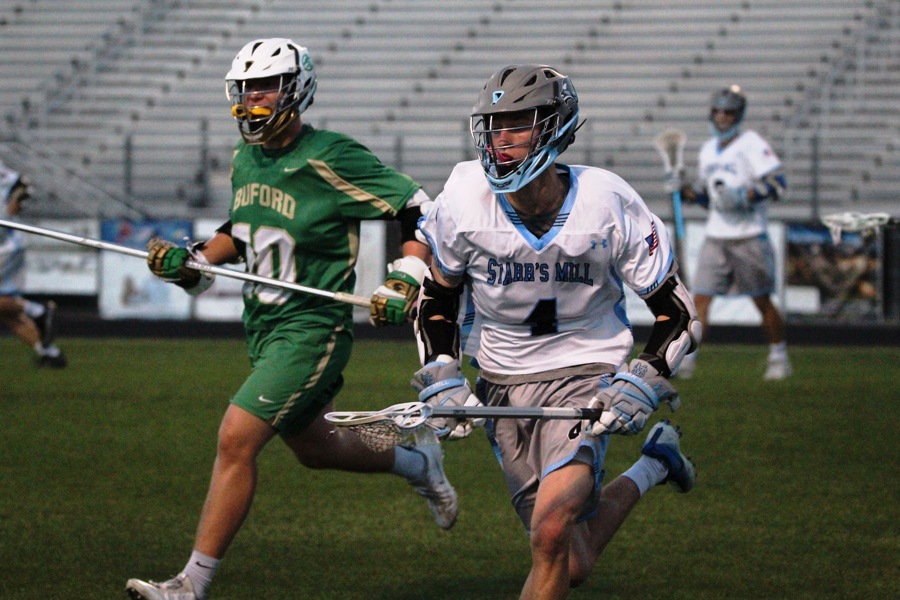 Sophomore Reid Harrison races a Buford defender for the ball. The Panthers protected their home field once again, as they are up to 10-0 at Panther Stadium this season.