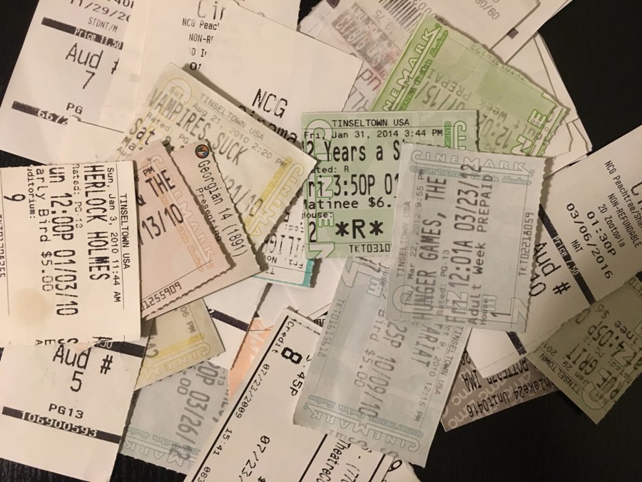 A array of past movie tickets. It seems the general public is always collecting stubs from big-budget blockbusters, but why not give some indie flicks a shot? 