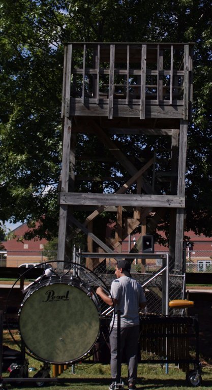 Starrs Mills Panther Pride Marching Band continues to practice despite the inconvenience of the aged band tower. The Mill and Fayette County High School hope to receive new towers through funding provided by ESPLOST III. 