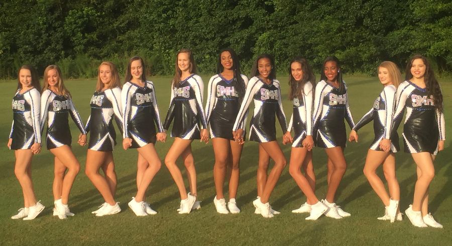 The Pantherettes dance team poses for a picture. By winning the Universal Dance Association dance camp competition, the team qualified for Nationals to be held in February.