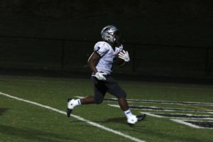 Senior Nick Brown trots into the endzone for one of his two scores against Morrow. The Panthers ran for 389 yards between 11 different players with five different players scoring.