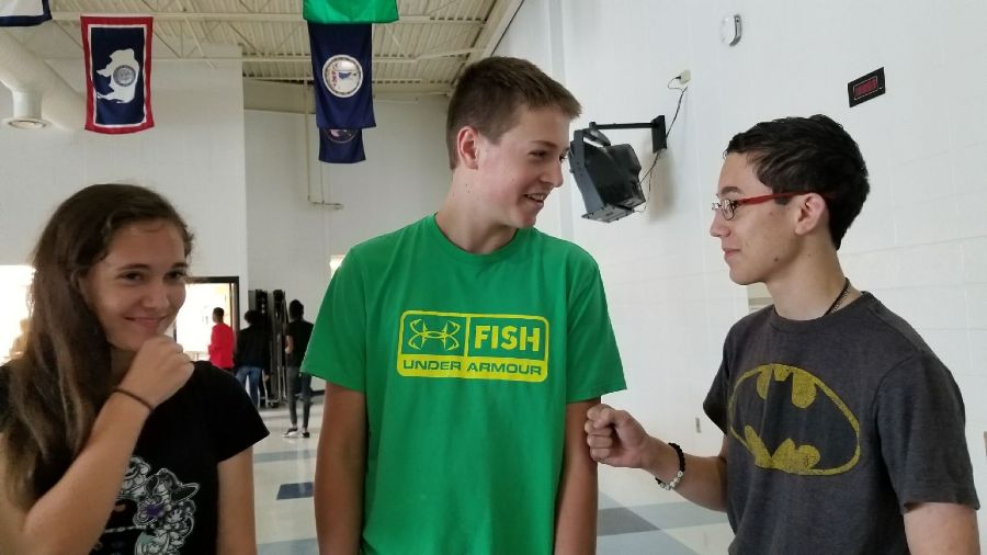 These students are hanging out together during lunch as they always do. This is normal for them, but may not be another student’s definition of normal.