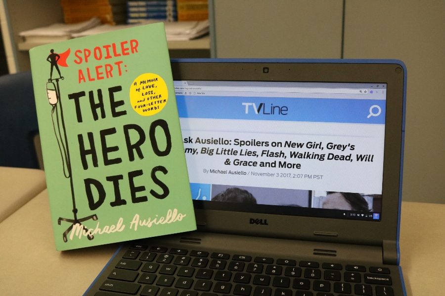 %E2%80%9CSpoiler+alert%3A+the+hero+dies%E2%80%9D+is+the+eye-opening+story+of+Michael+Ausiello%E2%80%99s+relationship+with+his+long-term+boyfriend+Kit+Cowan+before+and+after+the+cancer+diagnosis+that+changed+their+lives.+This+novel+uses+dark+humor+and+years+of+beautiful+memories+to+paint+a+detailed+picture+of+their+time+together+in+an+awe-inspiring+way.+