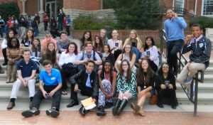 All the participants for Declamation pose for a post-award picture. Nineteen out of the twenty-nine students who participated placed in either the first, second, or third division.