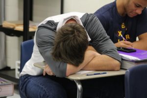 Finding a student catching up on lost sleep while in class is not an uncommon sight in most high school classrooms. Getting fewer hours of rest at night makes it much easier to have less motivation in school and other activities.  