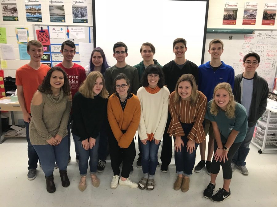 Members of both the Young Democrats and Teen Republicans gather at the Holiday Social. The clubs enjoyed festive celebration while also preparing for the future. 