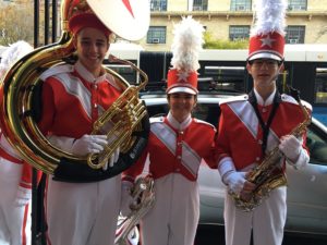 On Nov. 23, three Starr’s Mill students traveled to New York to march in the 2017 Macy’s Thanksgiving Day Parade. The marchers performed with the Macy’s Great American Marching Band and helped ring in the Christmas season.