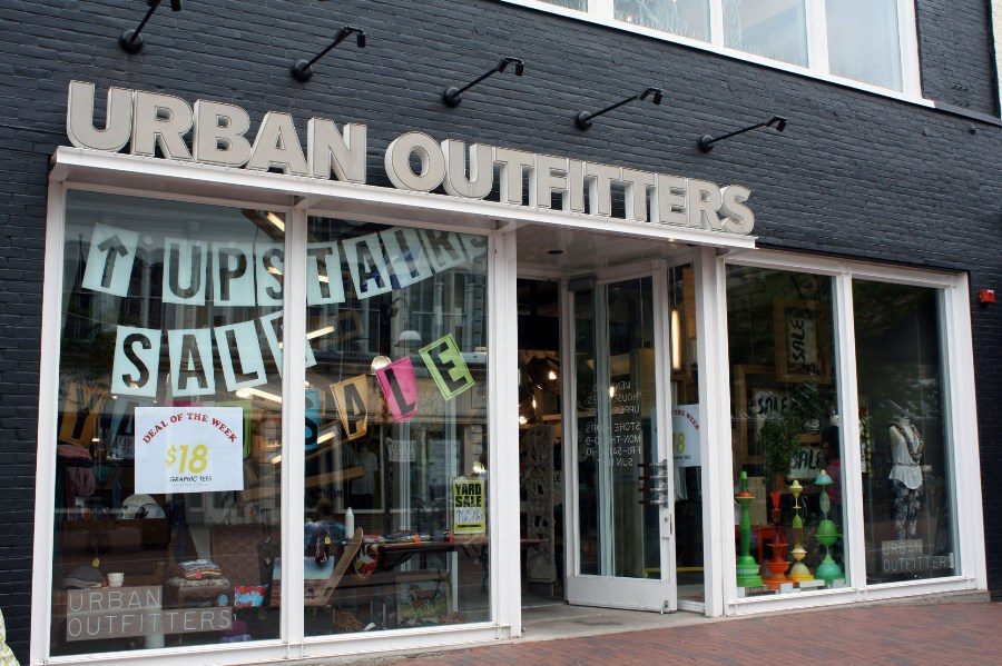 An Urban Outfitters storefront. For the majority of holiday shoppers, purchasing new clothing pieces for their friends and family can be a daunting task. Fortunately, there are several stores that excel in selling quality clothes for inexpensive prices. 