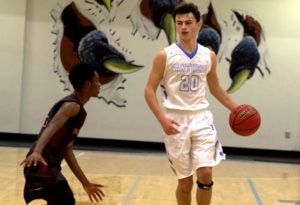 A Panther player observes the floor. The Panthers started 1-2 in their first three region games, but have won their last five contests. 