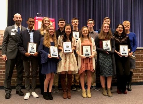 Students nominated for Governor’s Honor Program attended an award ceremony and received plaques that commemorated their participation. A school record of 13 students will be moving on to the state interview portion of this competition. The students picked from state will then be invited to attend a four week educational program at Berry College this summer. 