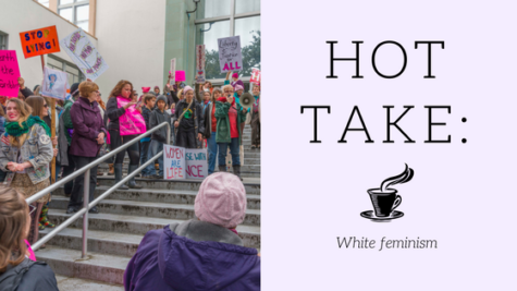 Women rest after participating in the Women’s March in California. By solely focusing on the problems faced by white women and disregarding those women belonging to minority groups deal with, white feminists fail to promote equality for every woman. 