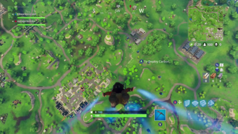 A Fortnight player dives down to the island at the beginning of a game. Fortnite is an incredibly popular free-for-all game that combines portability and exciting gameplay.