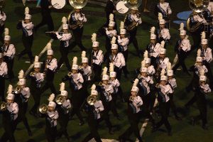 The Panther Pride marching band performs “The Wedge” as part of this year’s routine. This Friday, the band will recognize all of the students, past and present, who have qualified to march in the Macy’s Thanksgiving Day Parade.