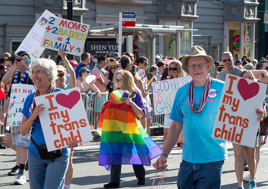 PFLAG marches in the Washington, D.C. pride parade on June 7, 2014. This representation and societal respect that PFLAG is advocating for is not debatable. It is a basic human right. 