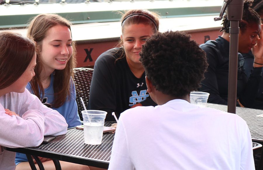 Staff Writer Ty Odom sits down with senior Alyssa Angelo (right), and juniors Alice Anne Hudson (center) and Ashtyn Lally (left), to talk about the upcoming basketball season. Last season, the Lady Panthers were the runners up in the region tournament, and earned a state playoff spot. This year, the trio looks forward to making a deeper playoff run.