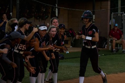 Whitewater Lady Wildcats celebrate a home run during a win over the Mill. The Whitewater Lady Wildcats defeated the Starr’s Mill Lady Panthers 7-6 and 6-5 to win the Region 3- AAAAA championship. 