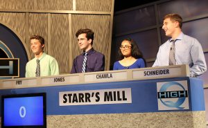 The Starr’s Mill academic team traveled to Atlanta to compete in the local game show “High-Q.” The team competed well though they fell to Dunwoody High School.