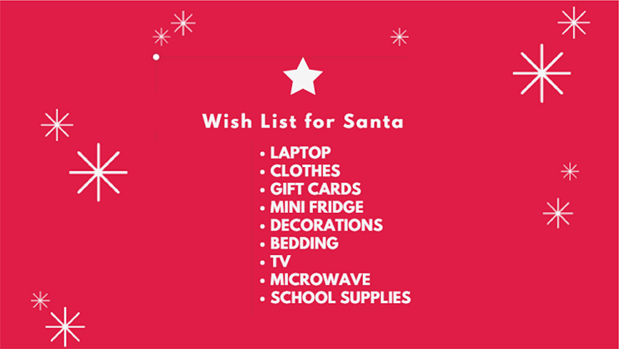 The first semester is coming to a close and that means Christmas is almost here. For seniors this means it is time to ask for gifts for college in order to have the best school year possible next year. 